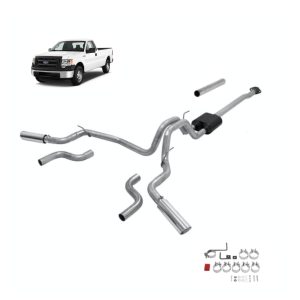 High Performance Cat Back exhaust fit 2015-20 Ford F-150 Truck 2.7L,3.5L &5.0L Engine