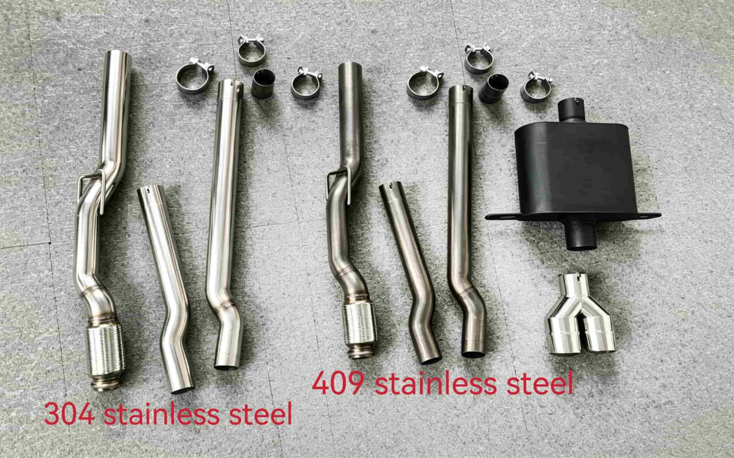 304 vs 409 cat-back exhaust material comparison